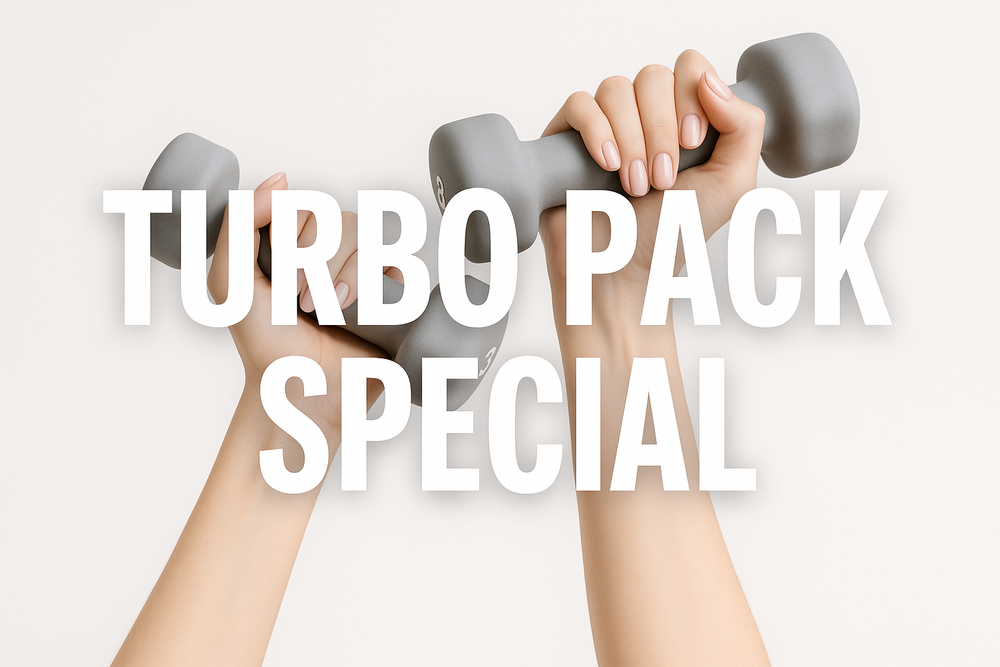 please make the hands feminine and dumbells lighter weight