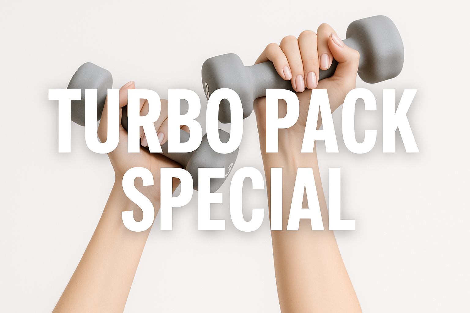 please make the hands feminine and dumbells lighter weight